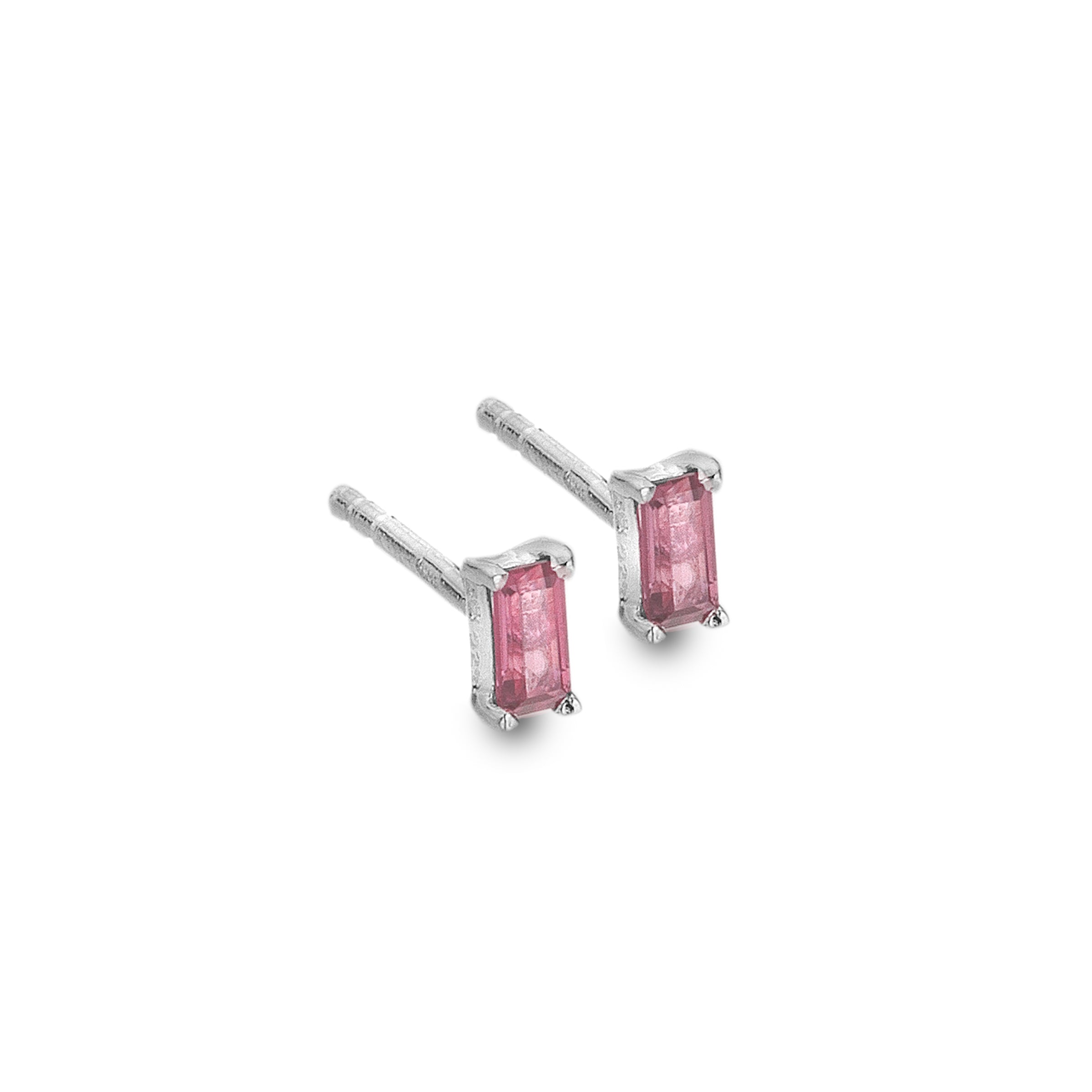 Pink Tourmaline Treasured Gem Studs
